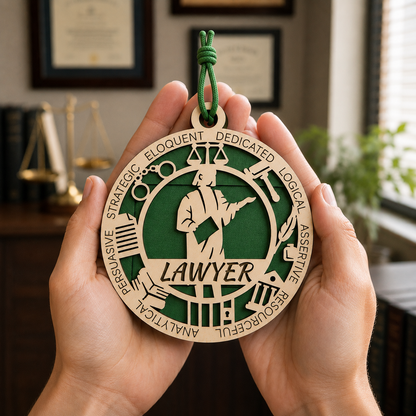 Lawyer Gift Card Holder | Attorney Gift for Him or Her | Handmade Wood