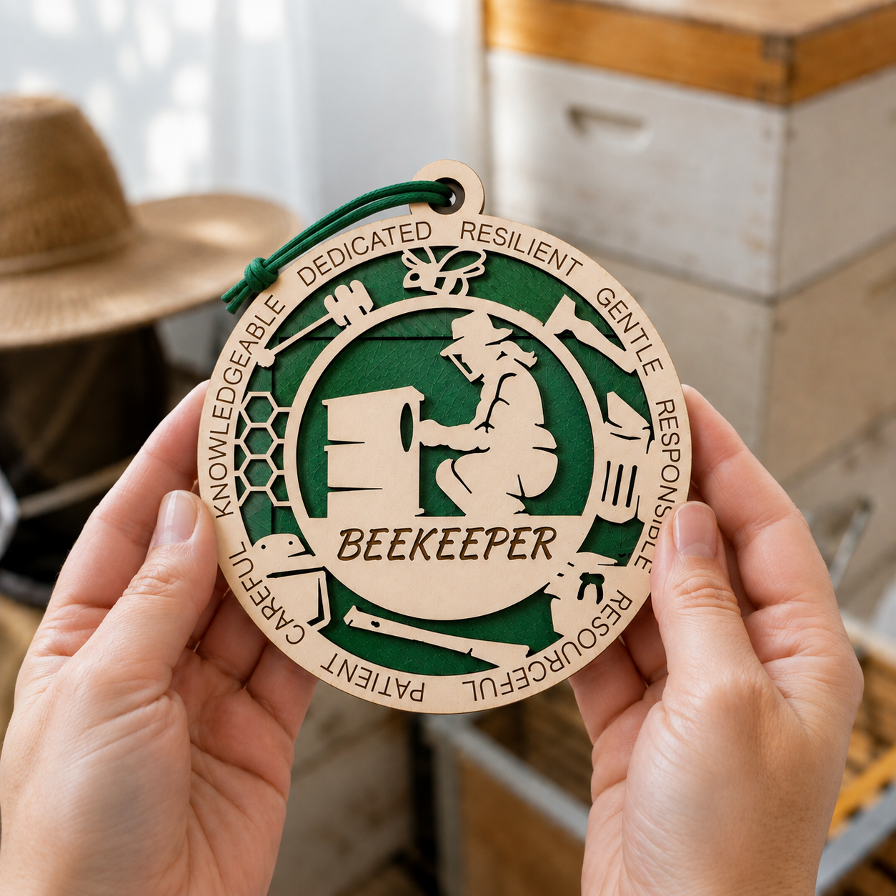 Beekeeper Gift Card Holder | Beekeeping Gift | Handmade Wood