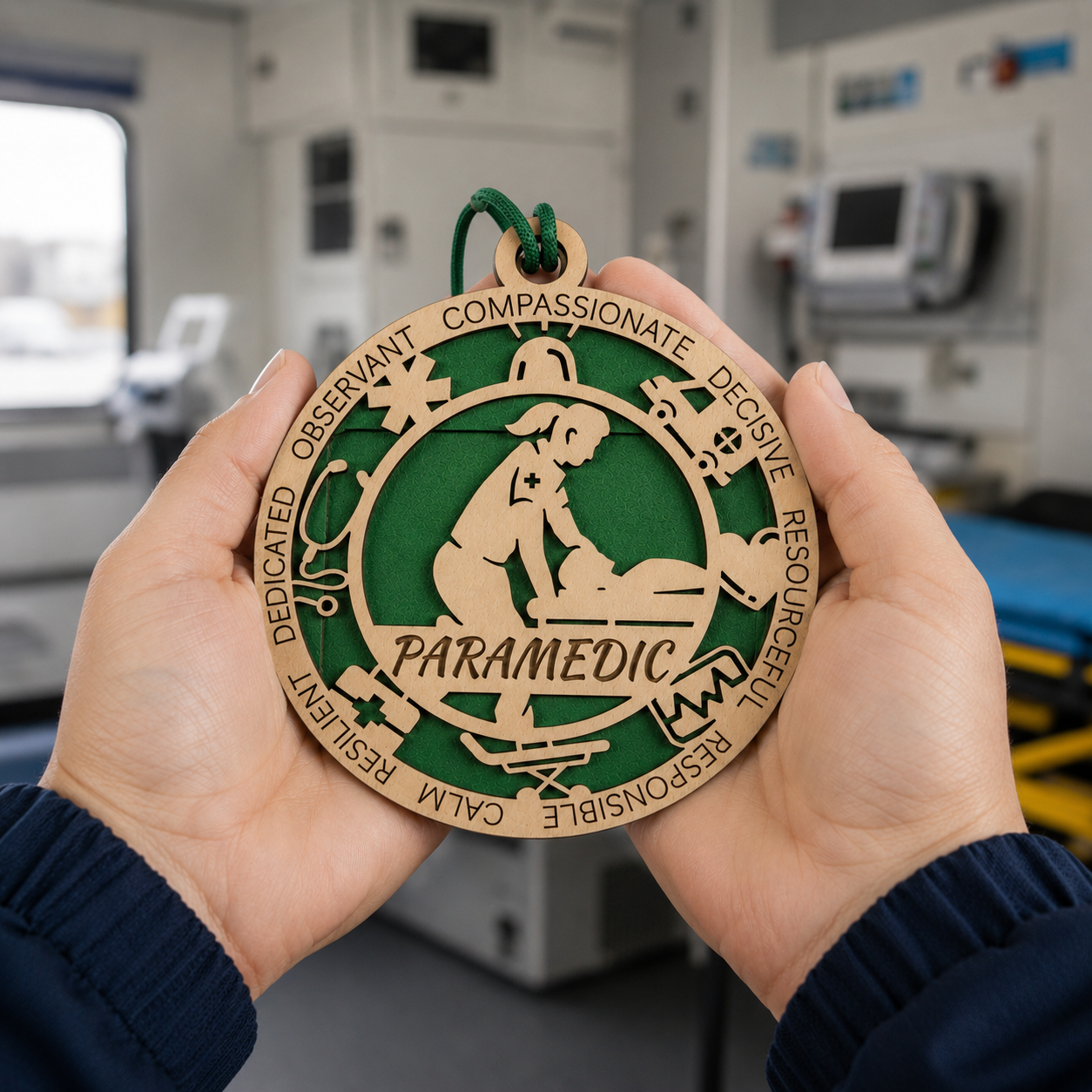 Personalized Paramedic Gift Card Holder | Paramedic Gift | Handmade Wood