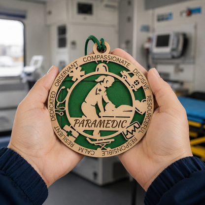 Personalized Paramedic Gift Card Holder | Paramedic Gift | Handmade Wood
