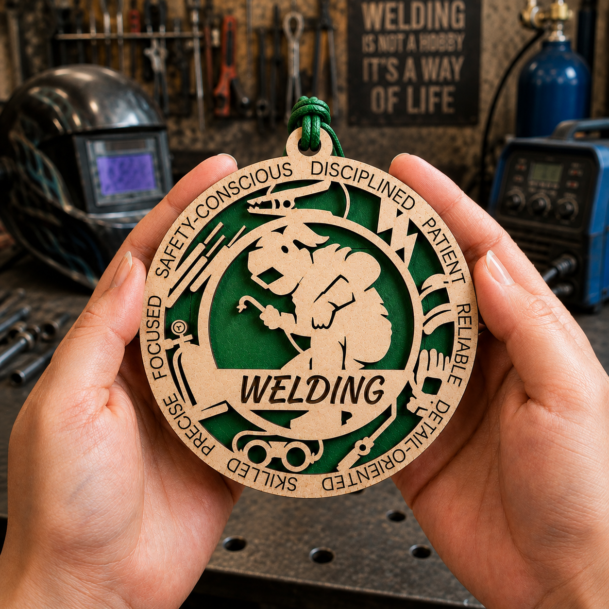 Welder Gift Card Holder | Welding Gift for Him or Her | Handmade Wood