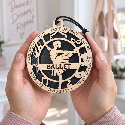 Ballet Gift Card Holder | Personalized Wood Medallion | Handcrafted
