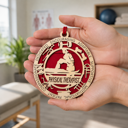 Personalized Physical Therapist Gift Card Holder | PT Gift | Handmade Wood