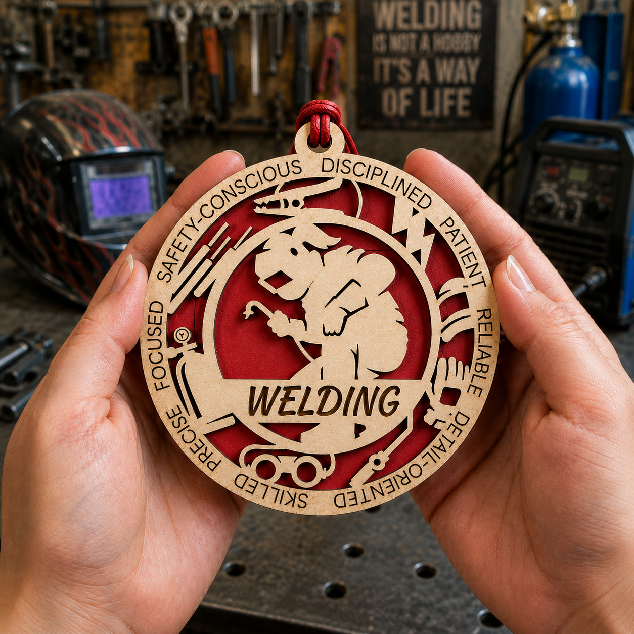 Welder Gift Card Holder | Welding Gift for Him or Her | Handmade Wood