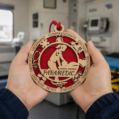 Personalized Paramedic Gift Card Holder | Paramedic Gift | Handmade Wood