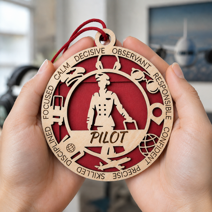 Pilot Gift Card Holder | Aviation Gift for Him or Her | Handmade Wood