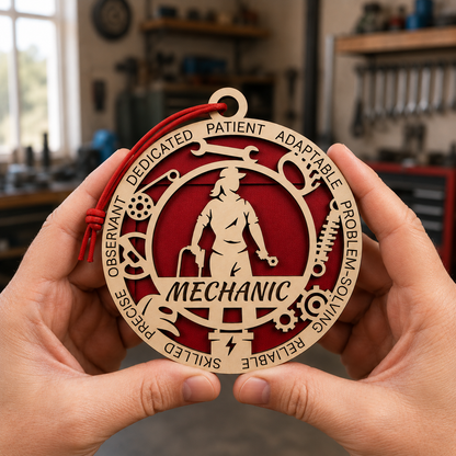 Personalized Mechanic Gift Card Holder | Auto Mechanic Gift | Handmade Wood