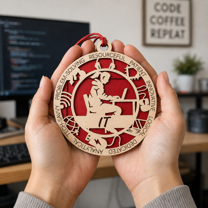 IT Gift Card Holder | Tech Support Gift | Handmade Wood