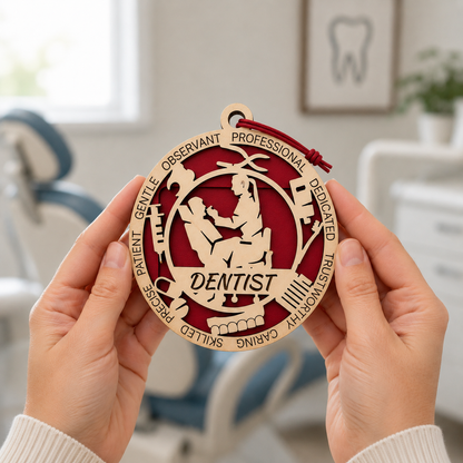 Personalized Dentist Gift Card Holder | Dental Office Gift | Handmade Wood