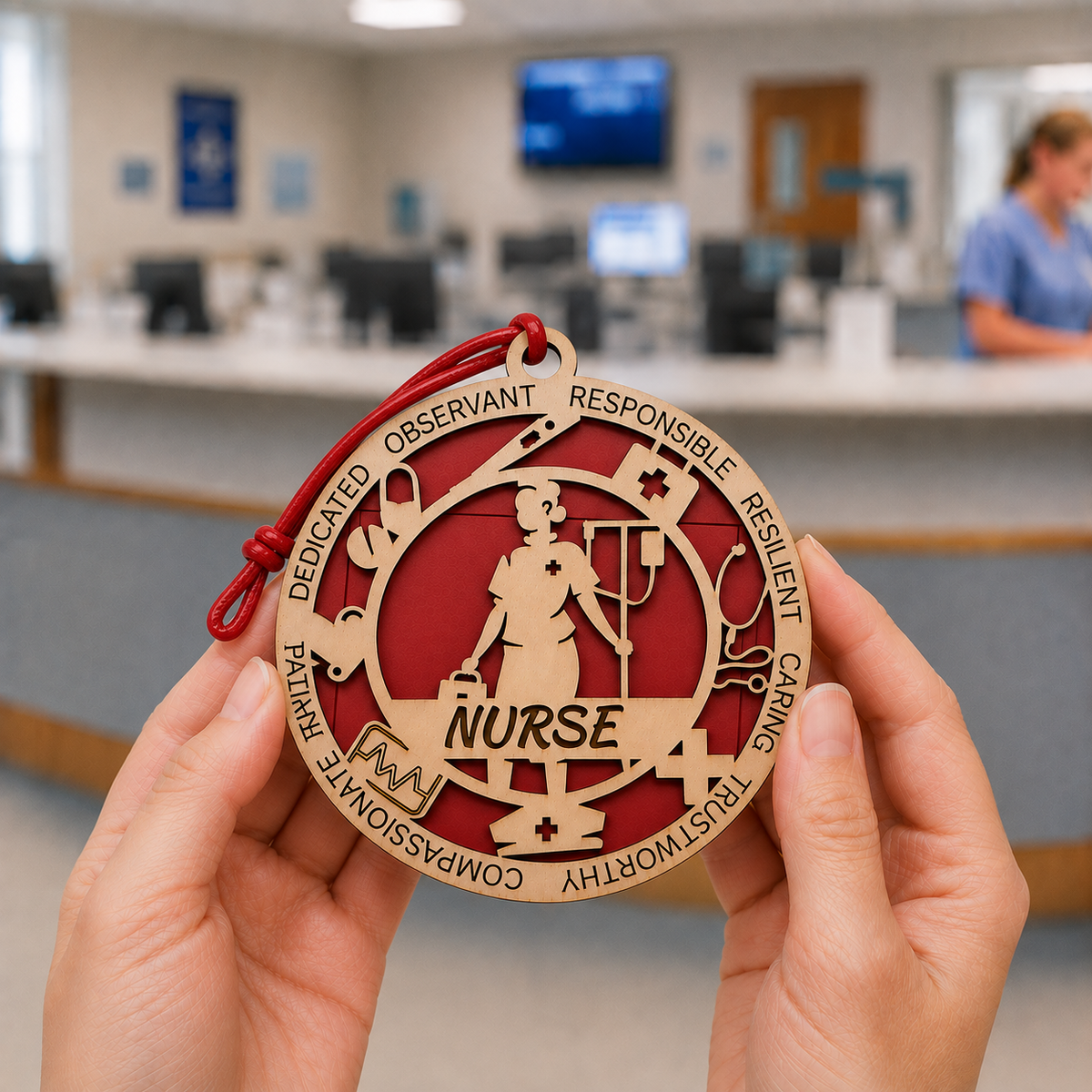 Personalized Nurse Gift Card Holder | Nurse Appreciation Gift | Handmade Wood